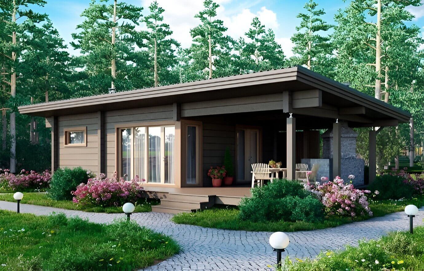 Финская баня из клееного бруса Коктебель