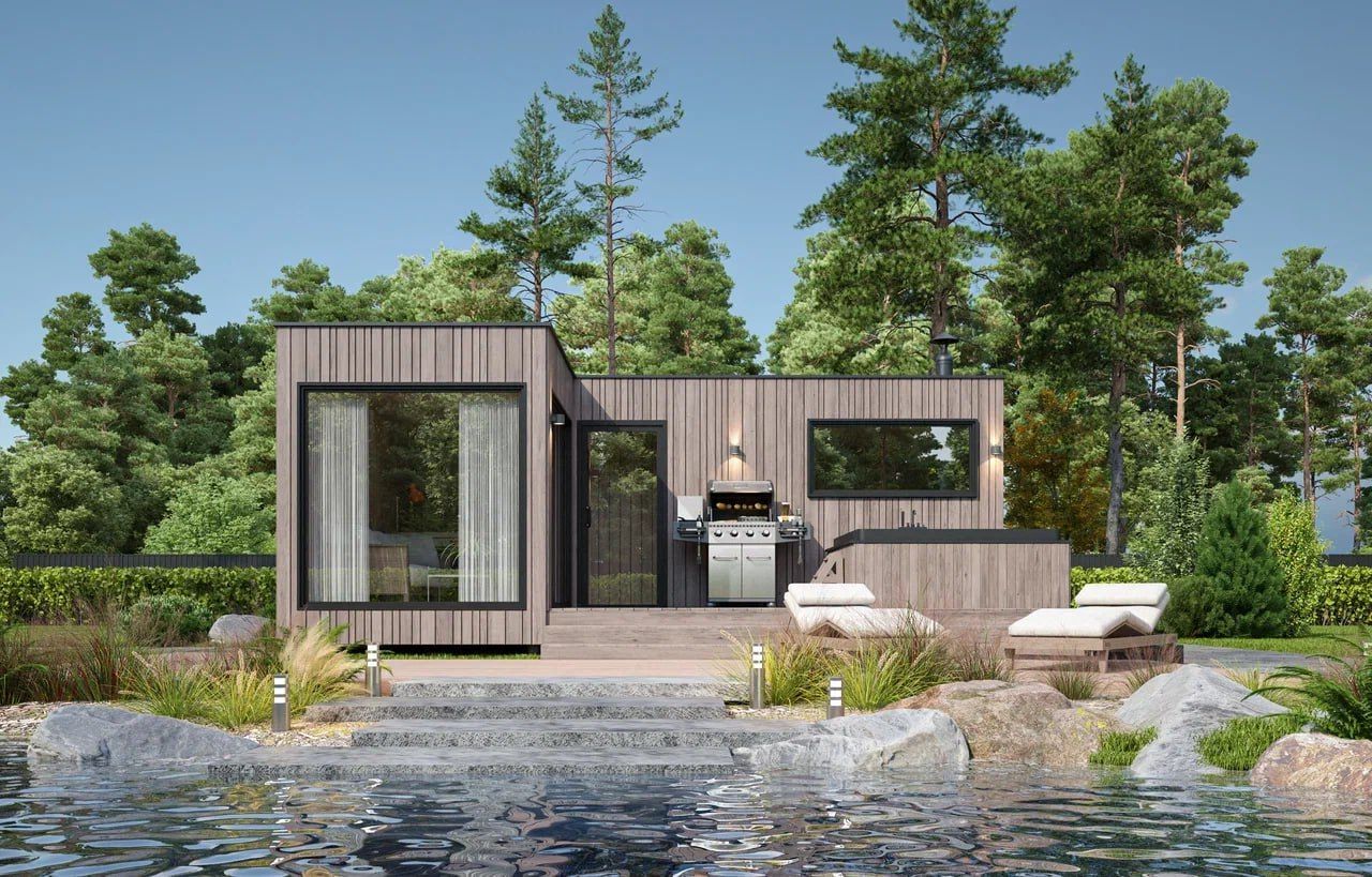 Готовая баня из бруса Scandi 01