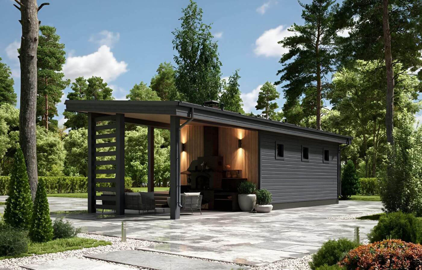 Каркасная баня Портланд (8x13) | фото 3