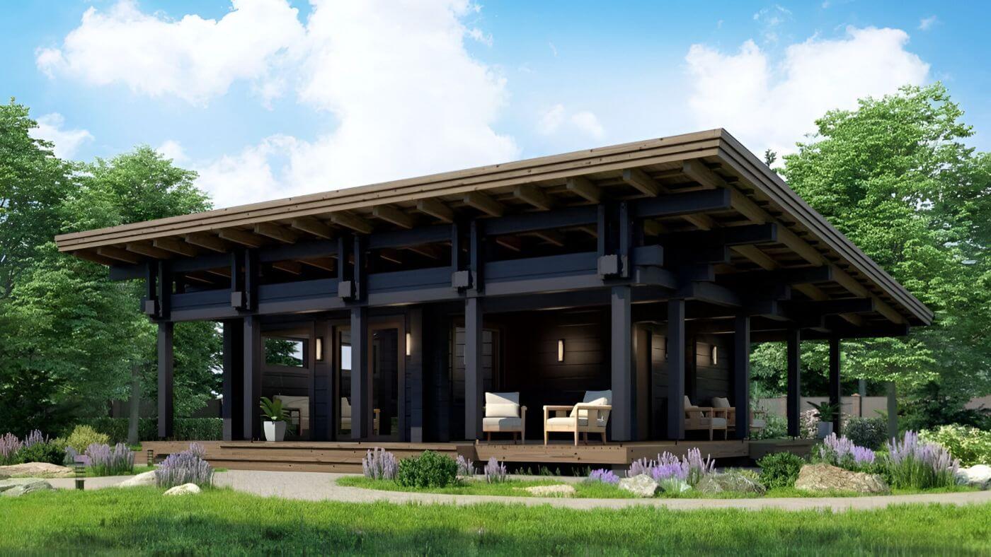 Финская баня из клееного бруса Онтарио | фото 2