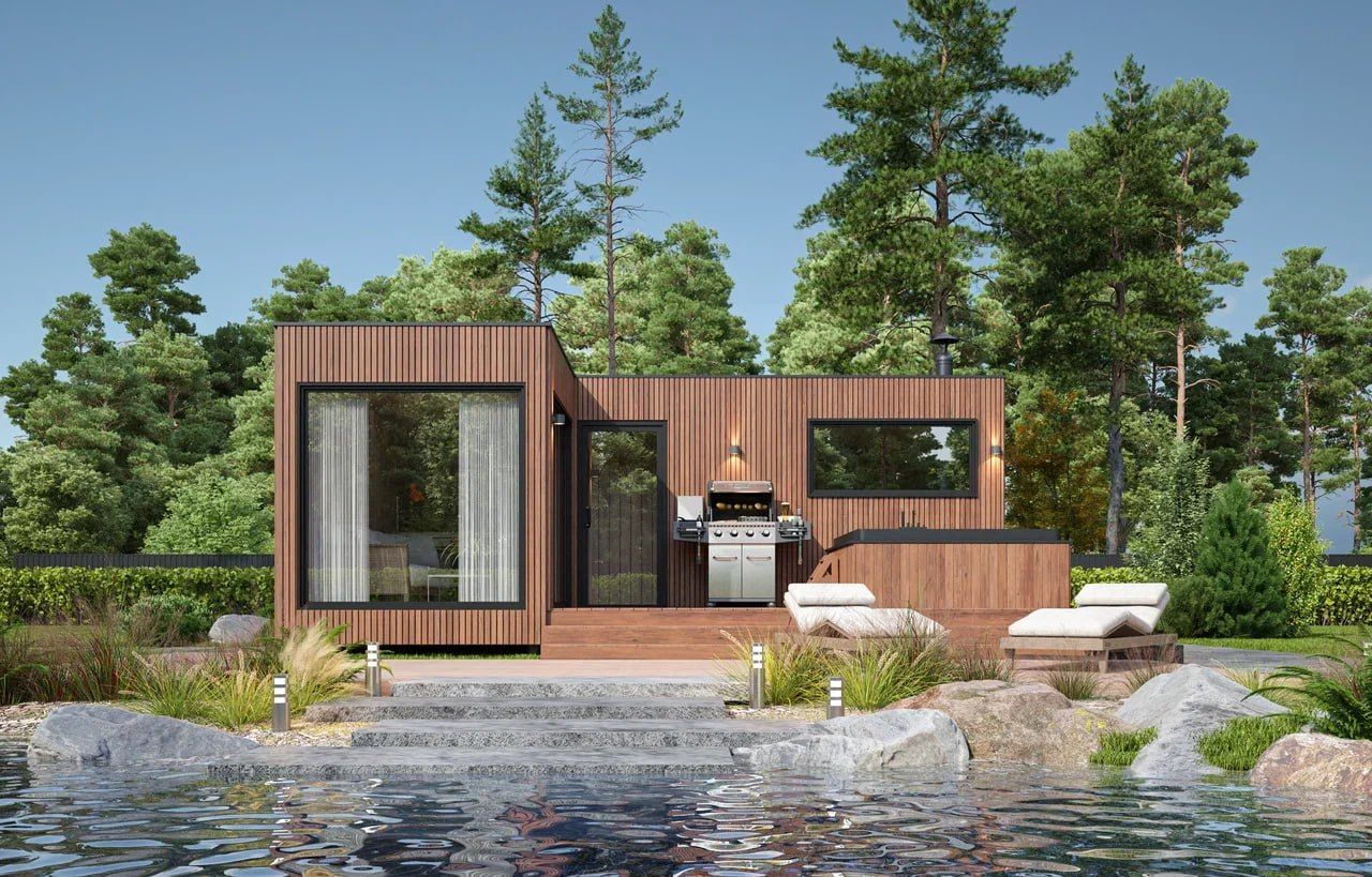 Готовая баня из бруса Scandi 04