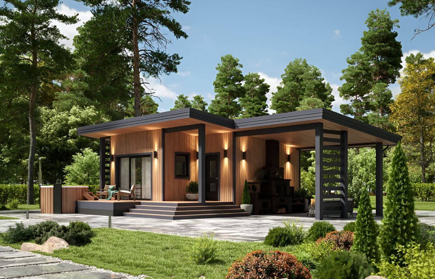 Каркасная баня Портланд (8x13)