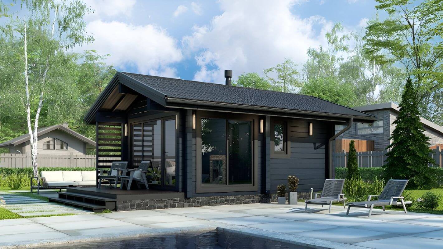 Каркасная баня финская 8 на 4 Монреаль | фото 2