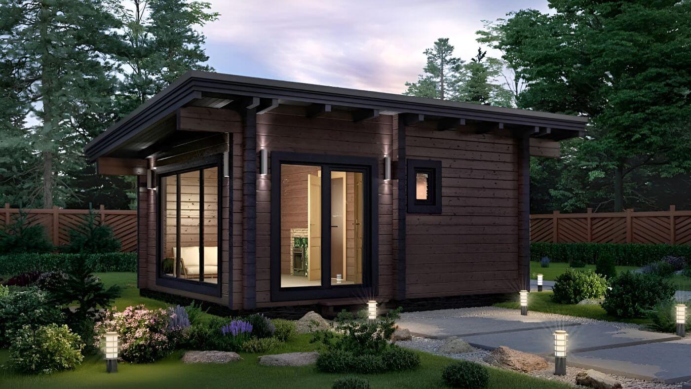 Финская баня из клееного бруса Асколи