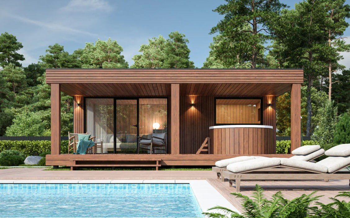 Готовая баня из бруса Panorama 04