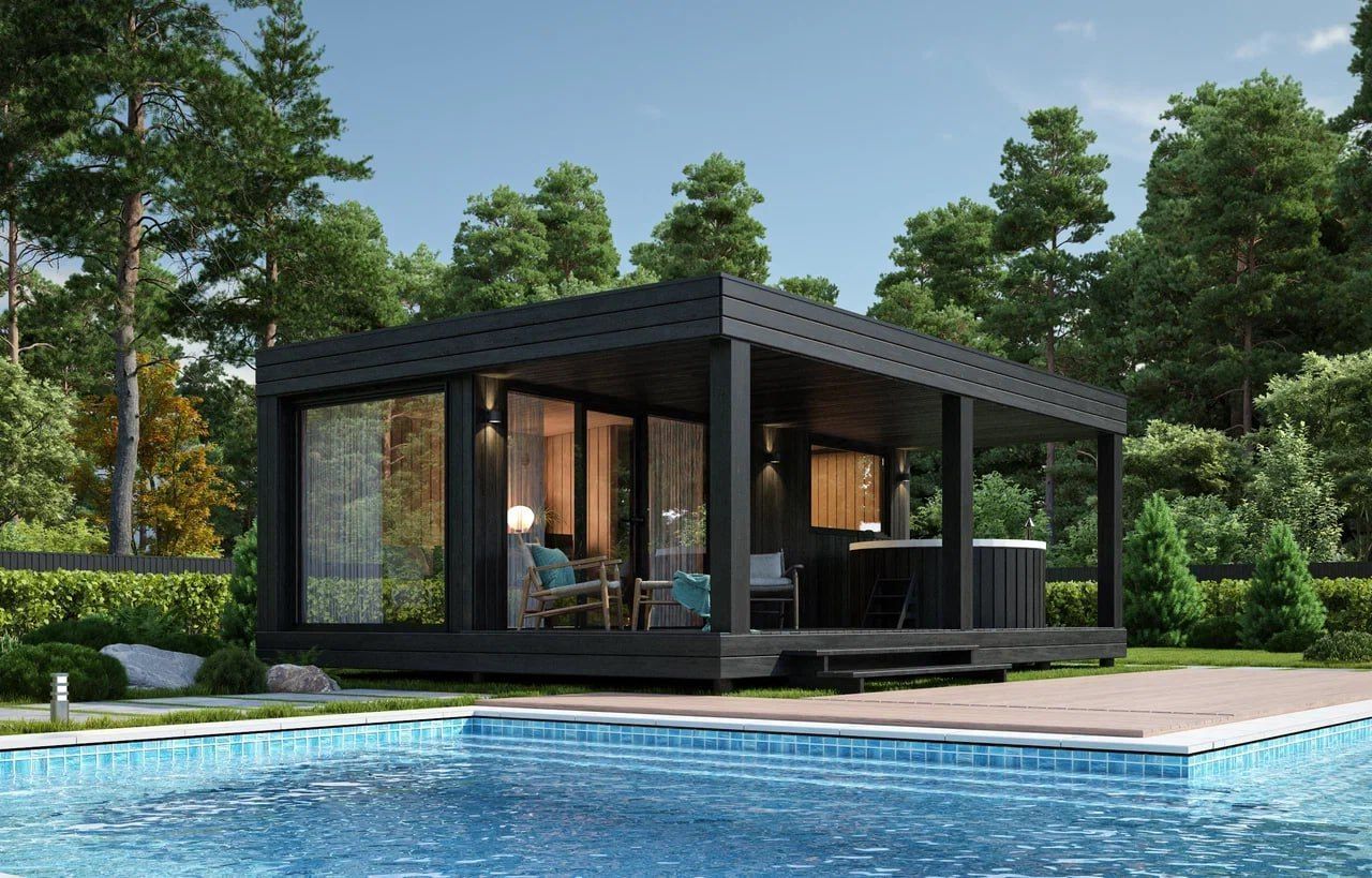 Готовая баня из бруса Panorama 05