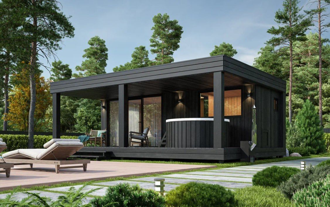 Готовая баня из бруса Panorama 03