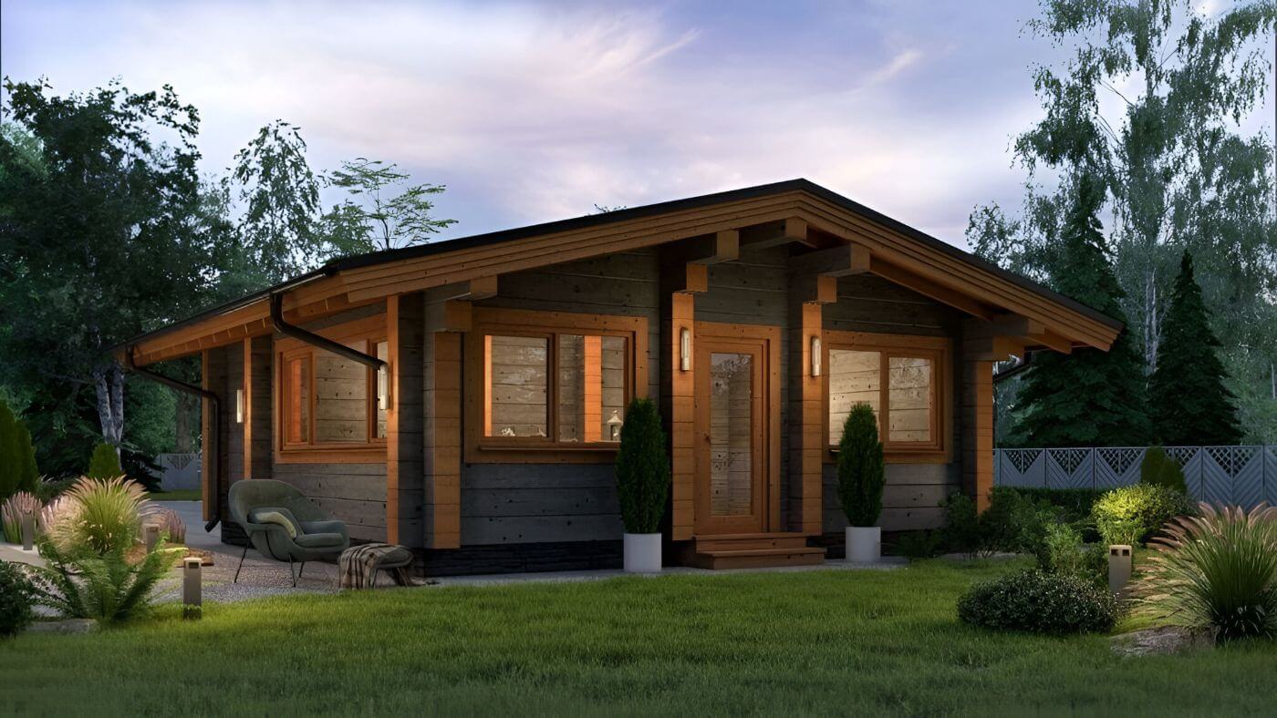 Финская баня из клееного бруса Кингстон