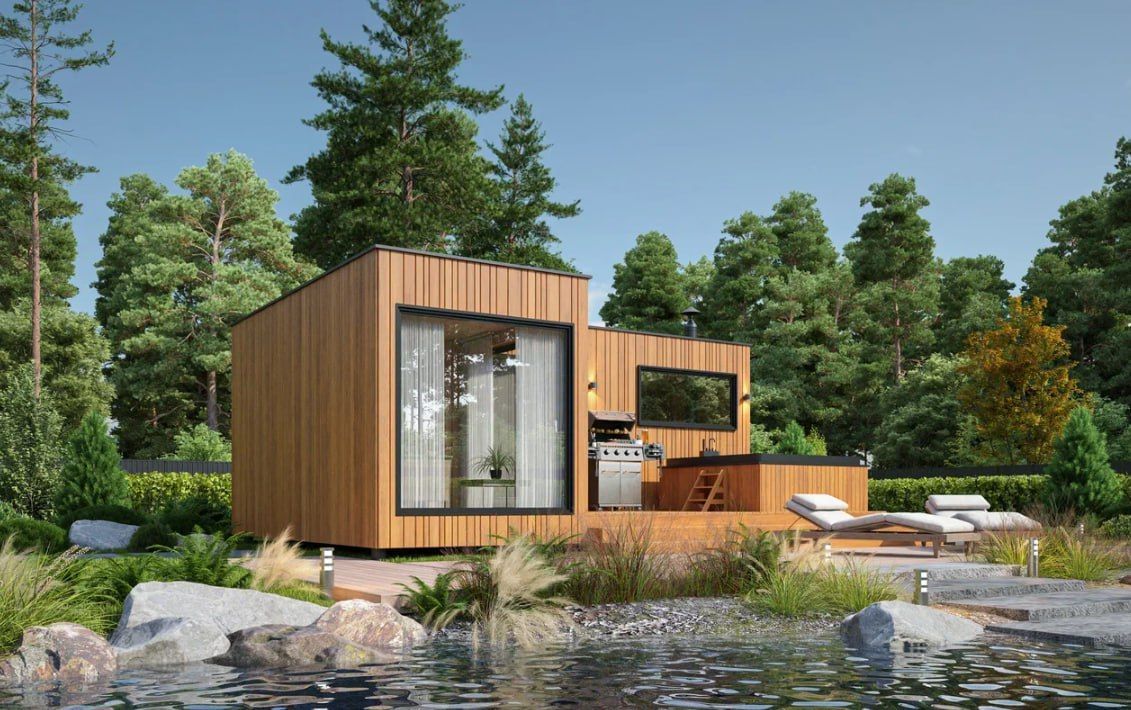 Готовая баня из бруса Scandi 02