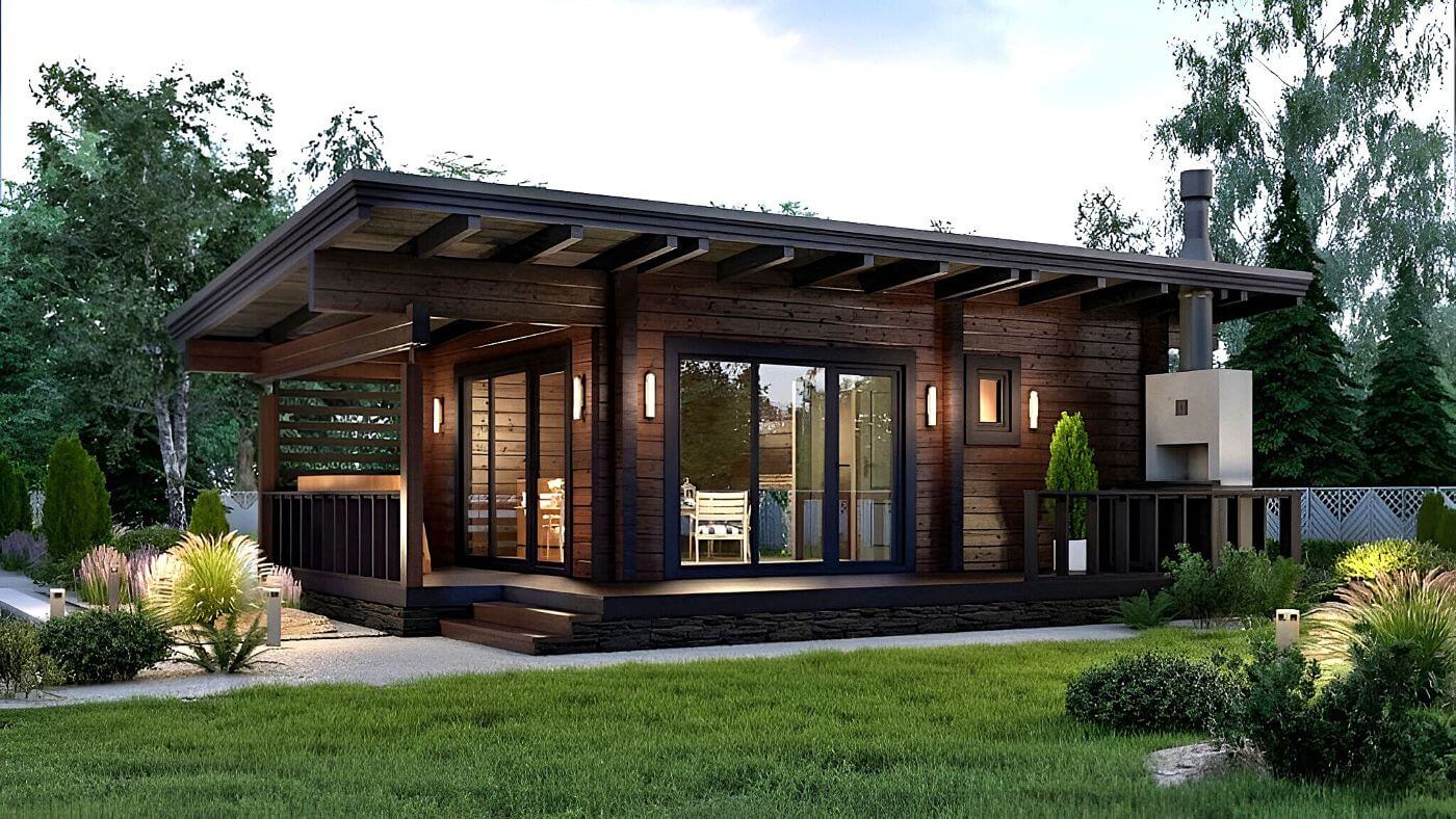 Финская баня из клееного бруса Карпинето