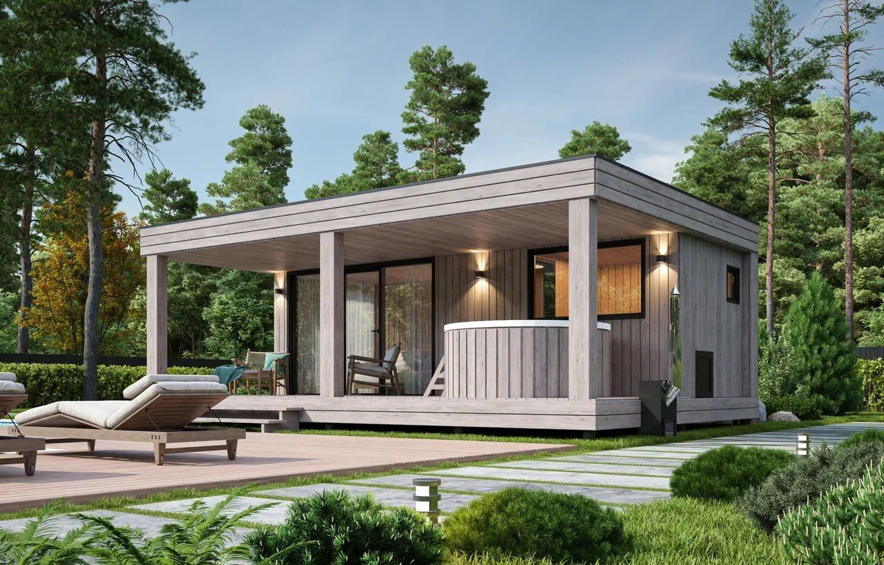 Готовая баня из бруса Panorama 06