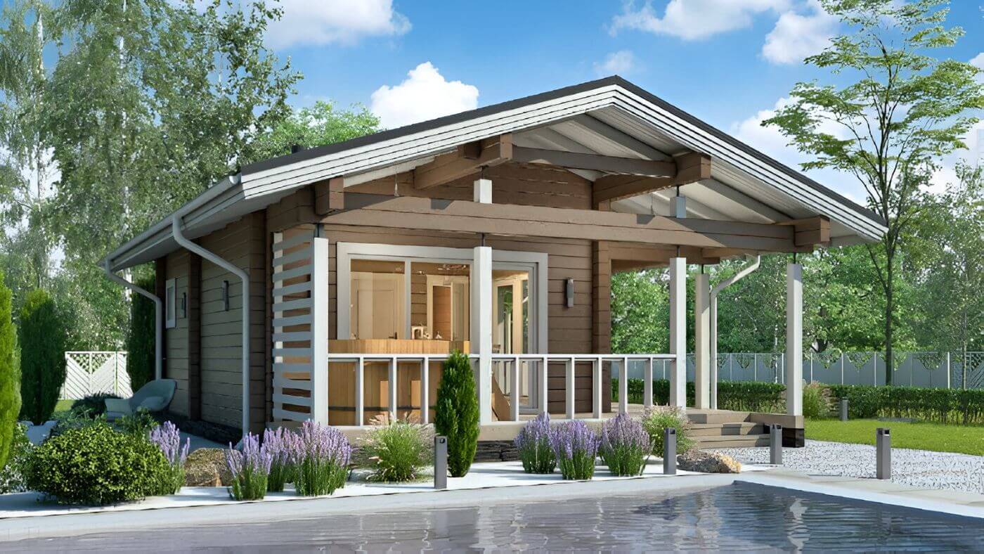 Финская баня из клееного бруса Рочестер