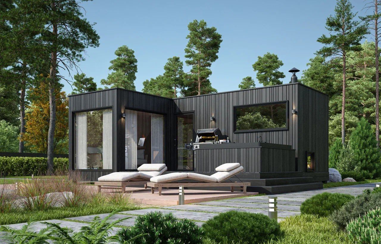 Готовая баня из бруса Scandi 03