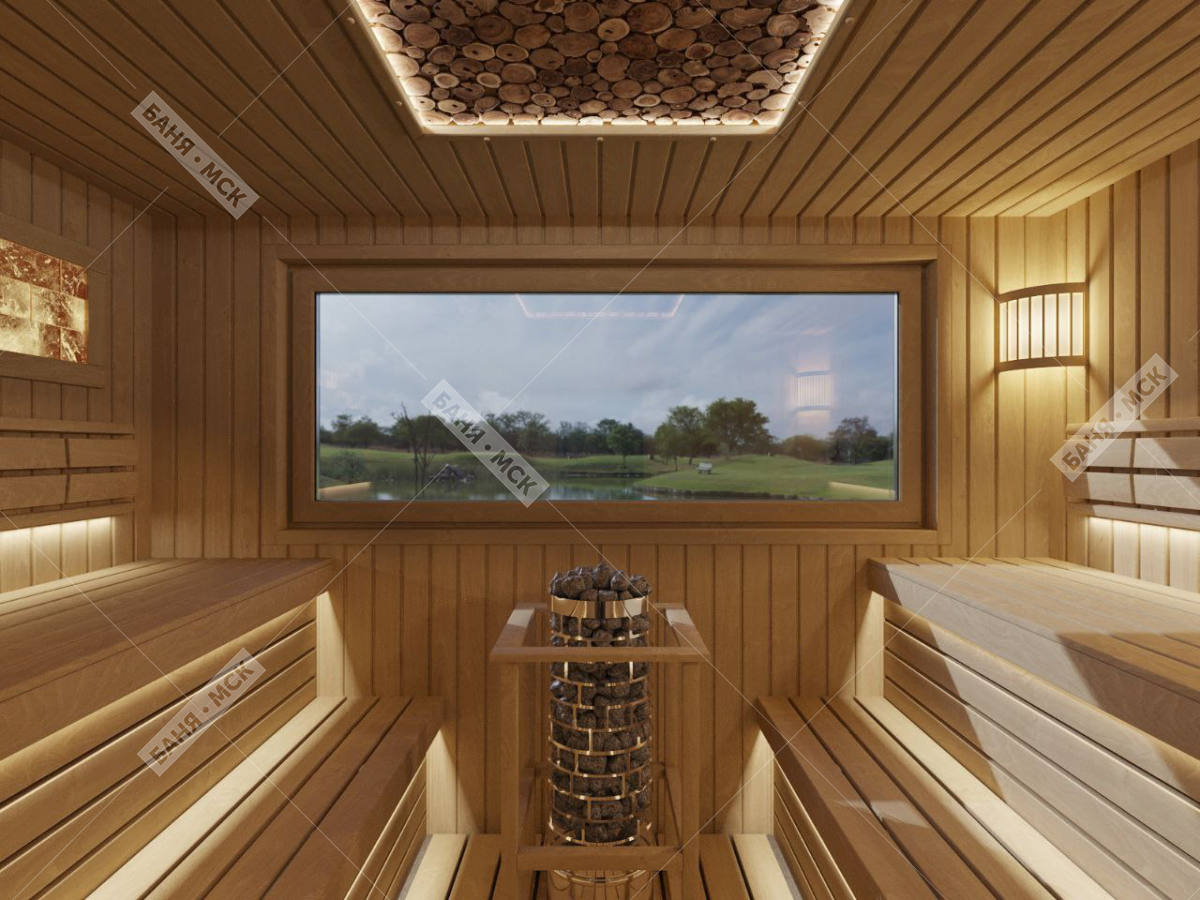 Внутренний интерьер бани – обители чистоты и здоровья