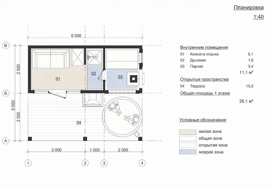 Модульная баня Panorama 01