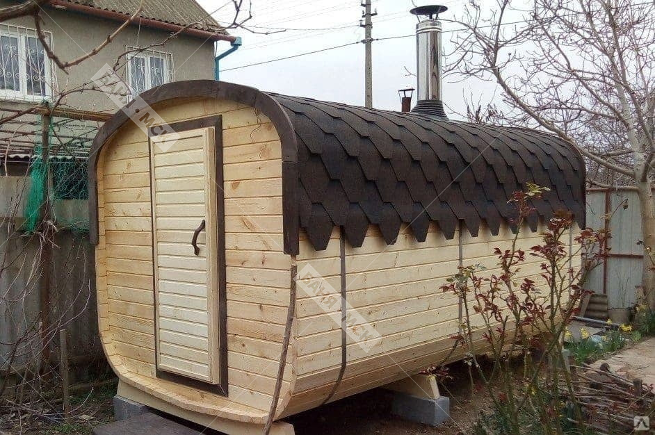 Блочный фундамент под баню-бочку