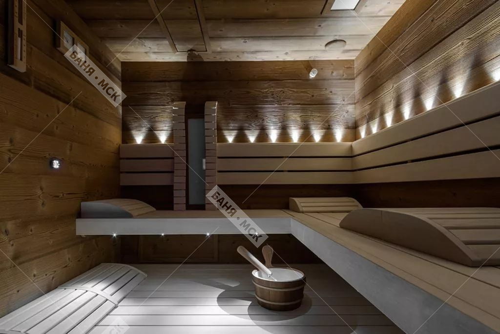 Внутренний интерьер бани