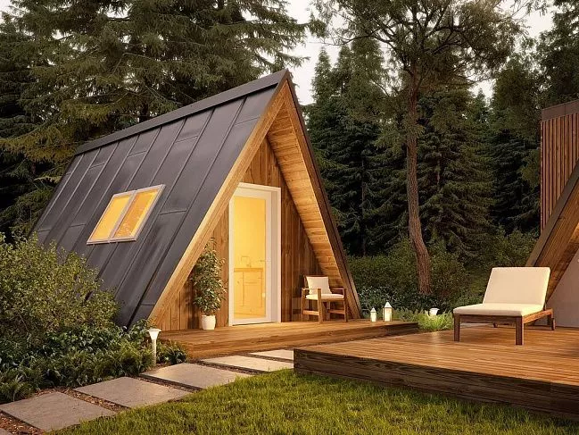 Баня в стиле A-frame Стия