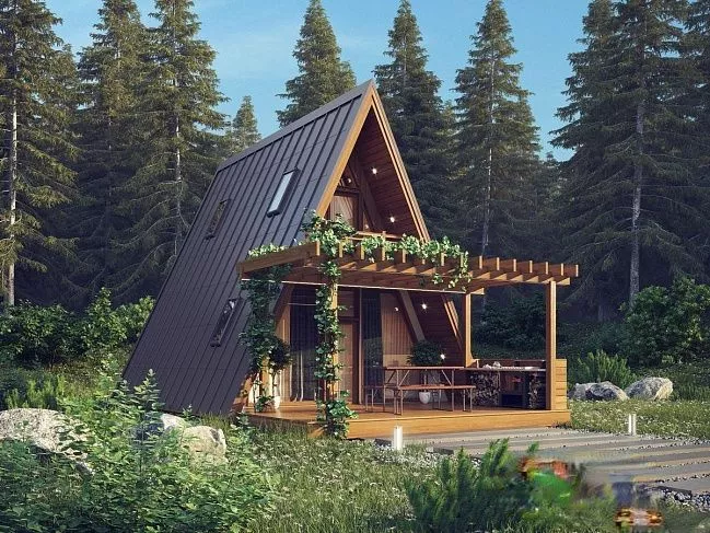 Баня в стиле A-frame Сеньо