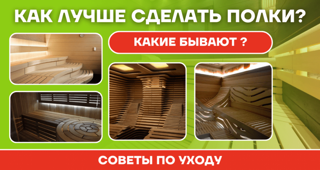 Полки для бани: размеры, виды и материалы