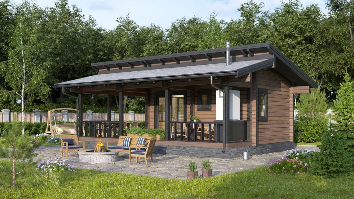 Финская баня из бруса Триполи