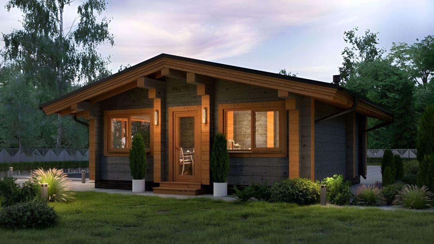 Финская баня из клееного бруса Кингстон