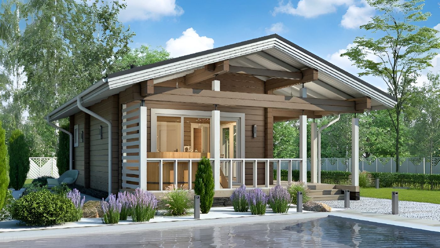 Финская баня из клееного бруса Рочестер