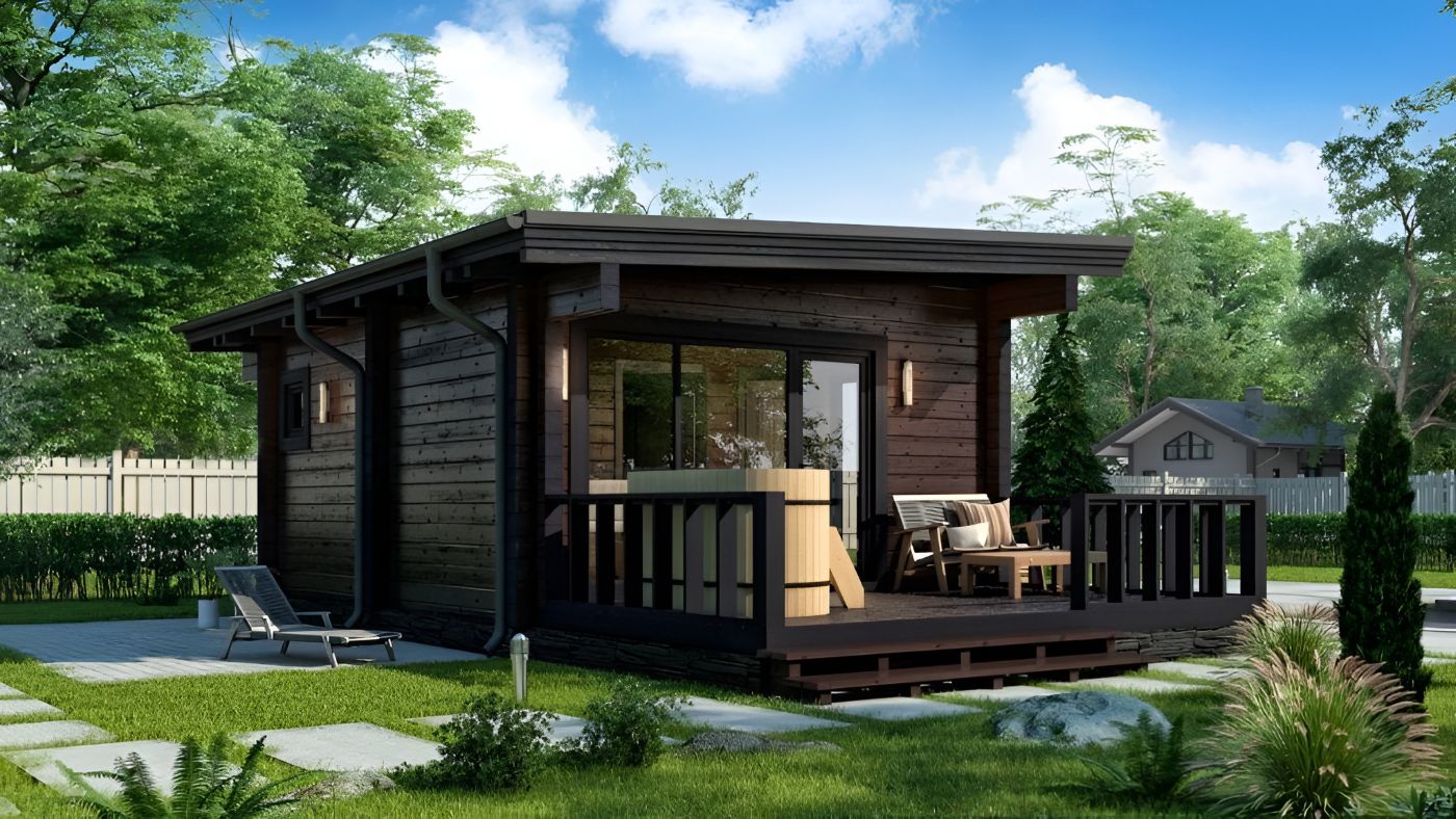 Финская баня из клееного бруса Кассияно