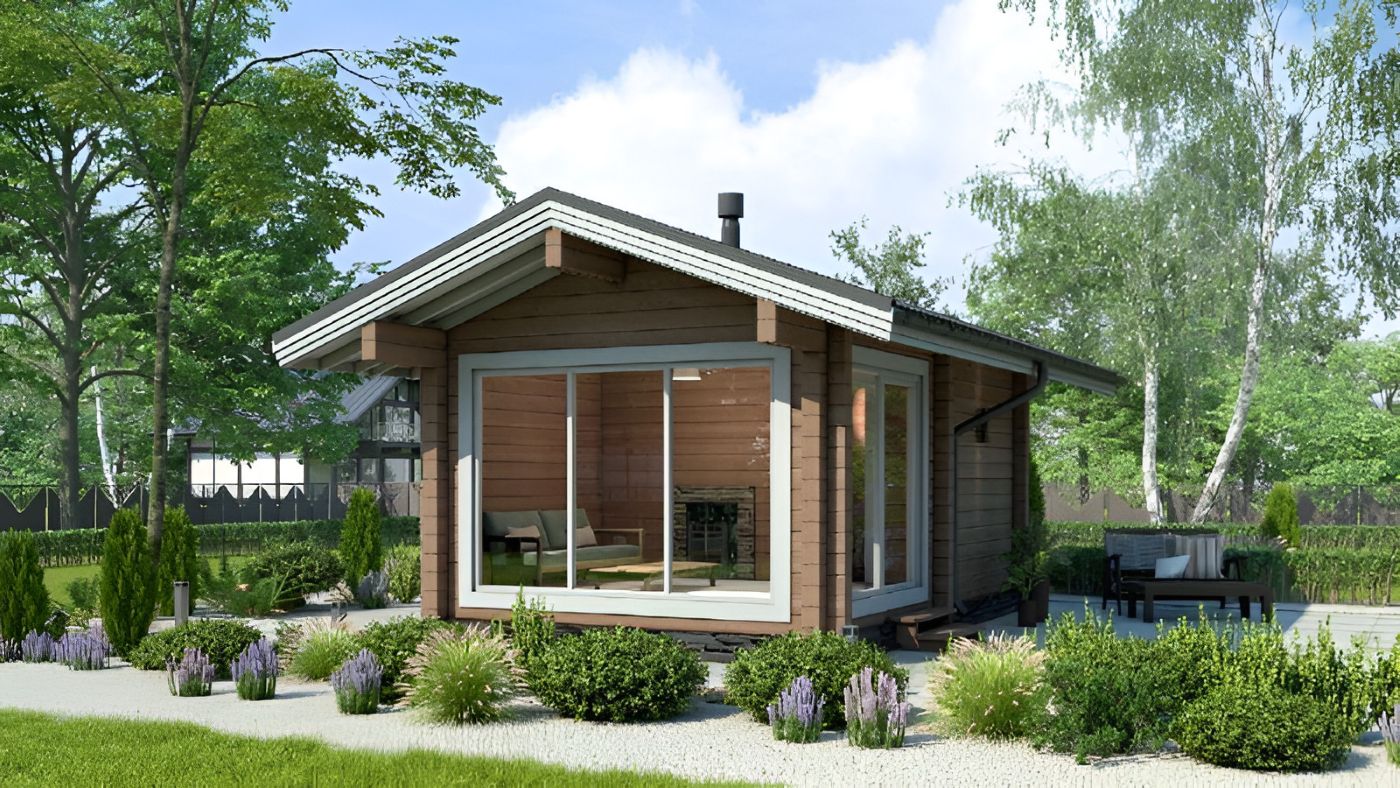 Финская баня из клееного бруса Портленд