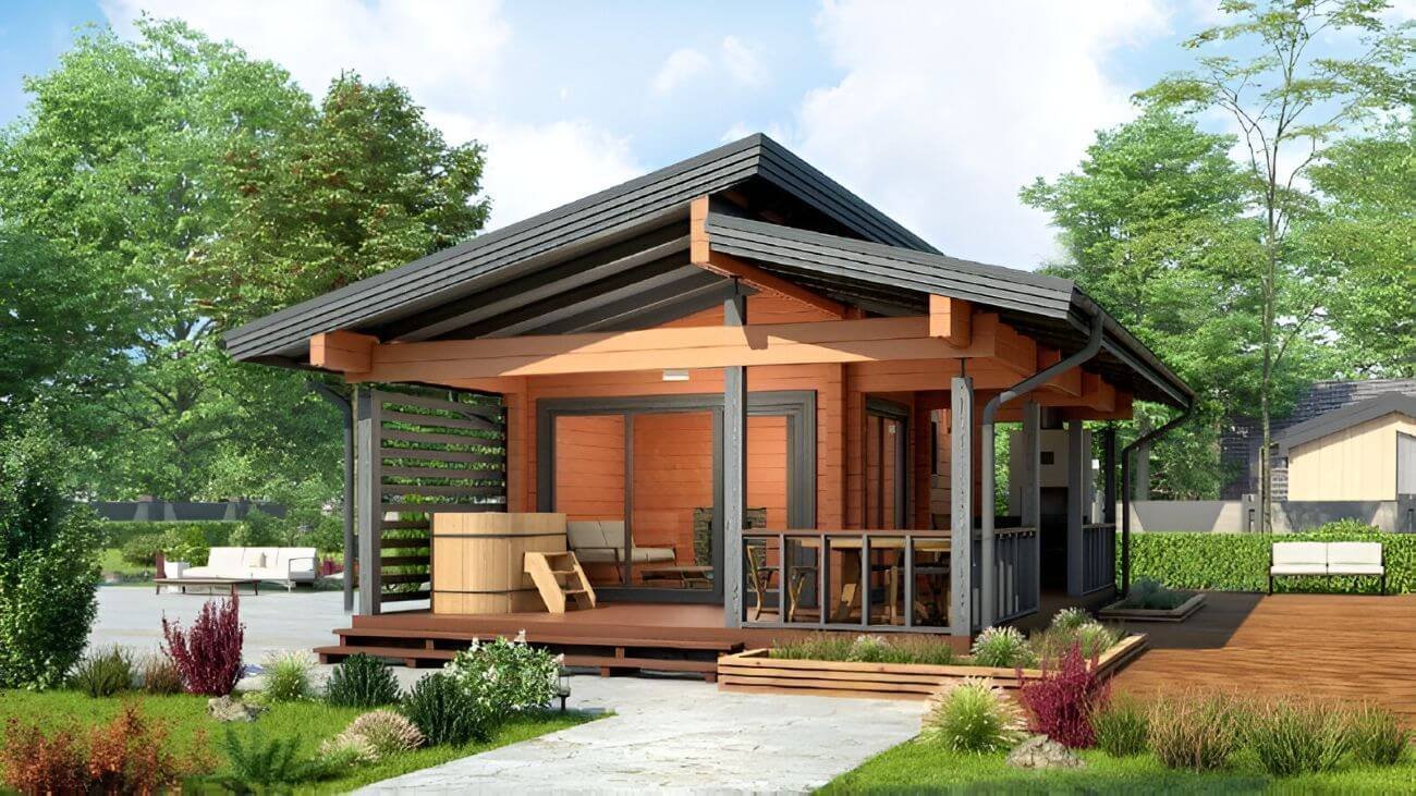 Финская баня из клееного бруса Торонто