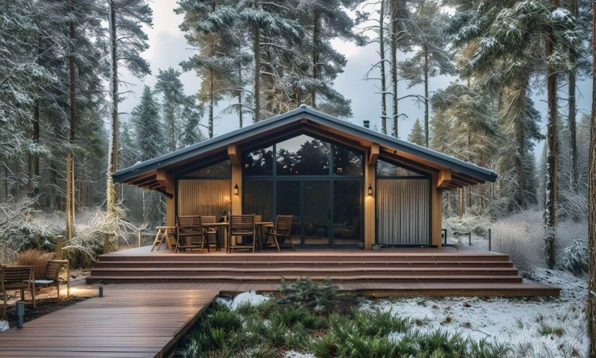 Баня 6х8 из бруса Женева