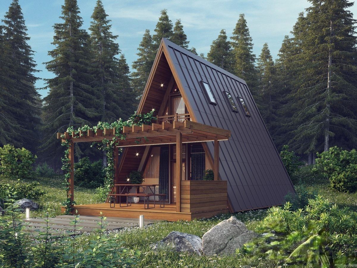 Баня в стиле A-frame Сеньо