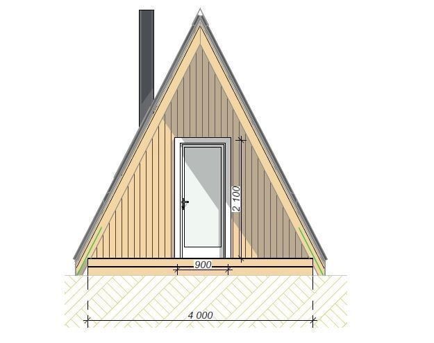 Баня в стиле A-frame Стия
