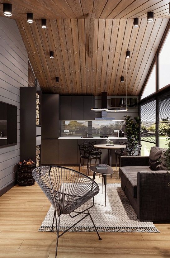 Каркасная баня 5 на 9 с террасой Виена 3