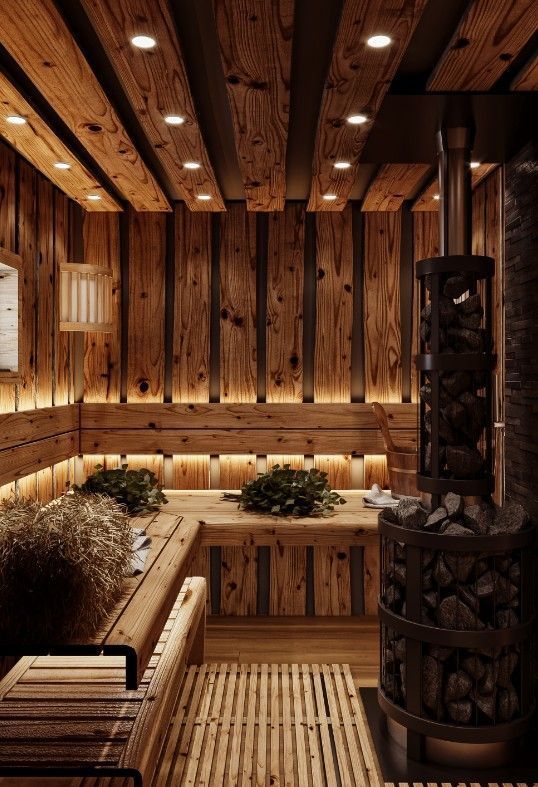 Каркасная баня 6 на 9 с террасой Виена 6