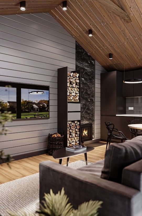 Каркасная баня 5 на 10 с террасой Виена 4