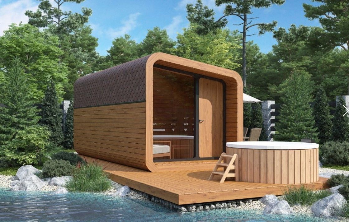 Мобильная баня 2х2,4 (Геометрия Mini)