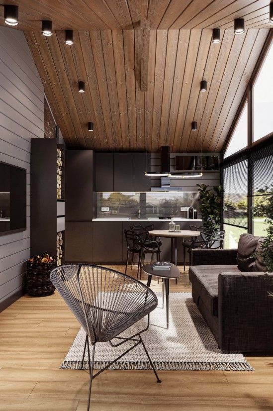 Каркасная баня 5 на 9 с террасой Виена 3