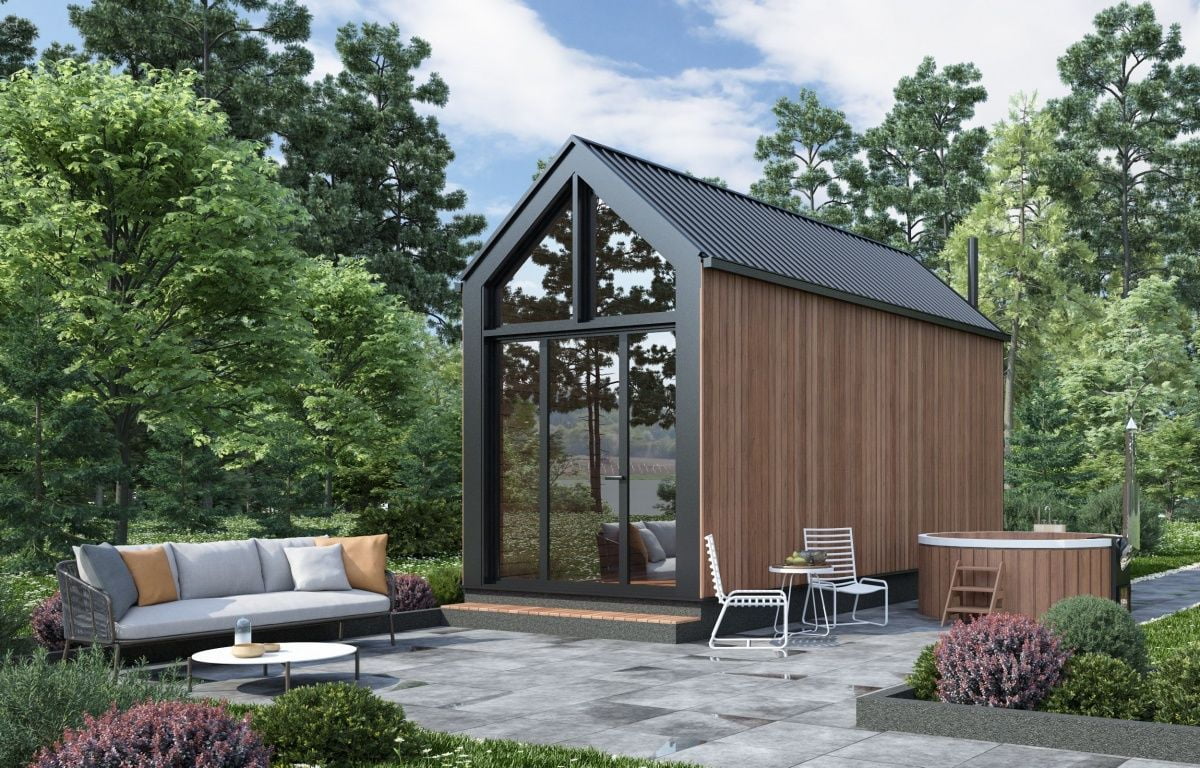 Модульная баня WOOD (7х2,4)