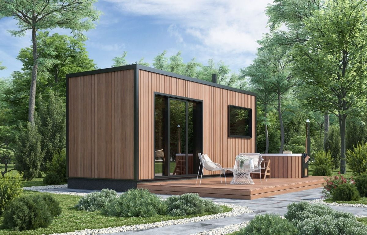 Модульная баня Hi-tech с купелью (standart)