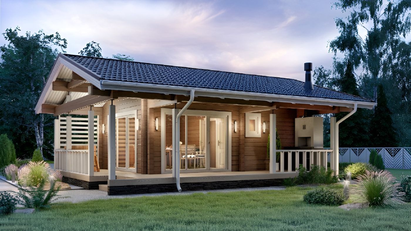 Финская баня из клееного бруса Рочестер