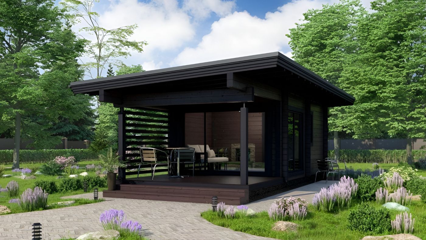 Финская баня из клееного бруса Амальфи