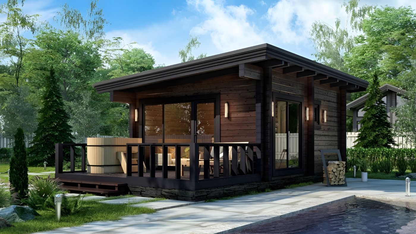 Финская баня из клееного бруса Кассияно