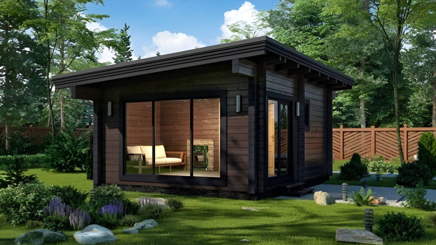 Финская баня из клееного бруса Асколи