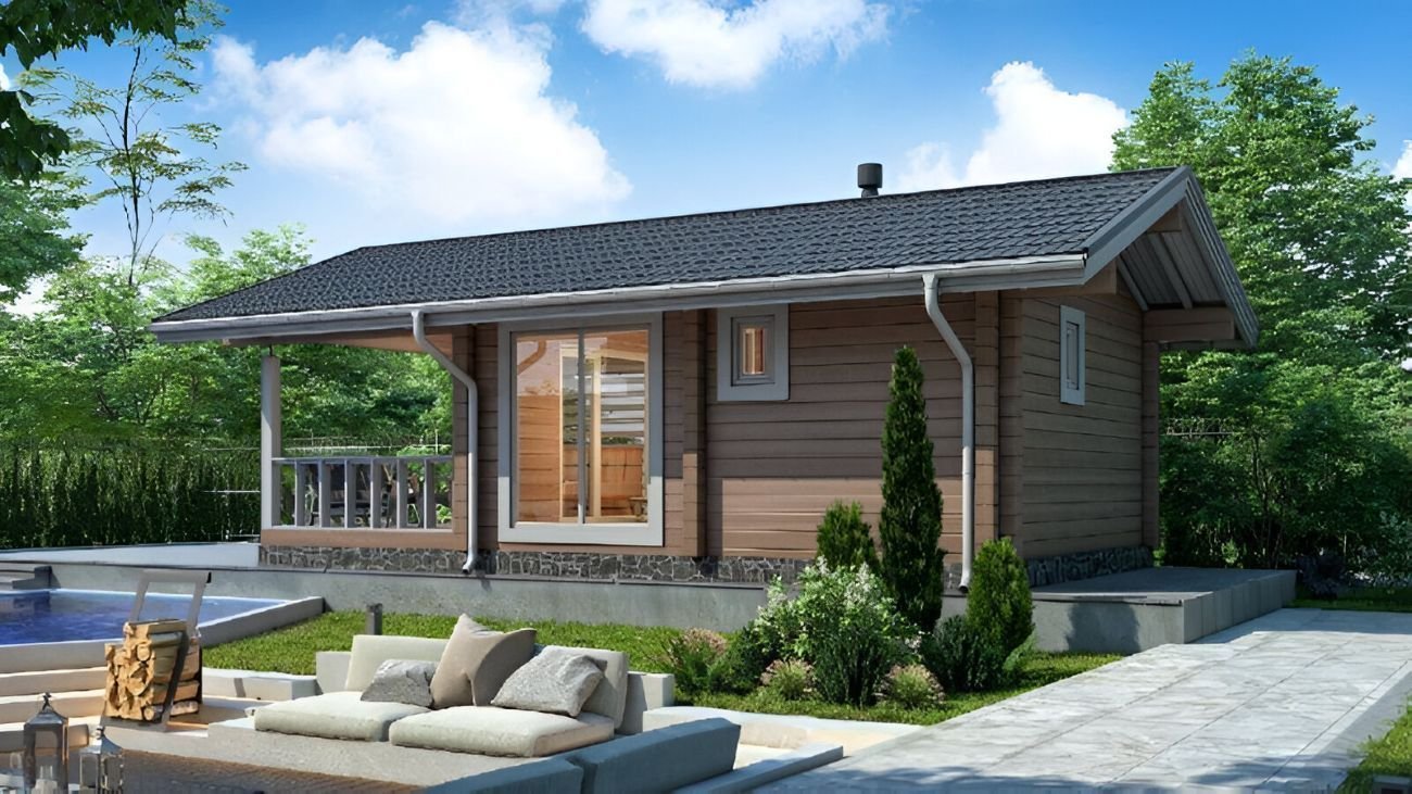 Финская баня из клееного бруса Милуоки