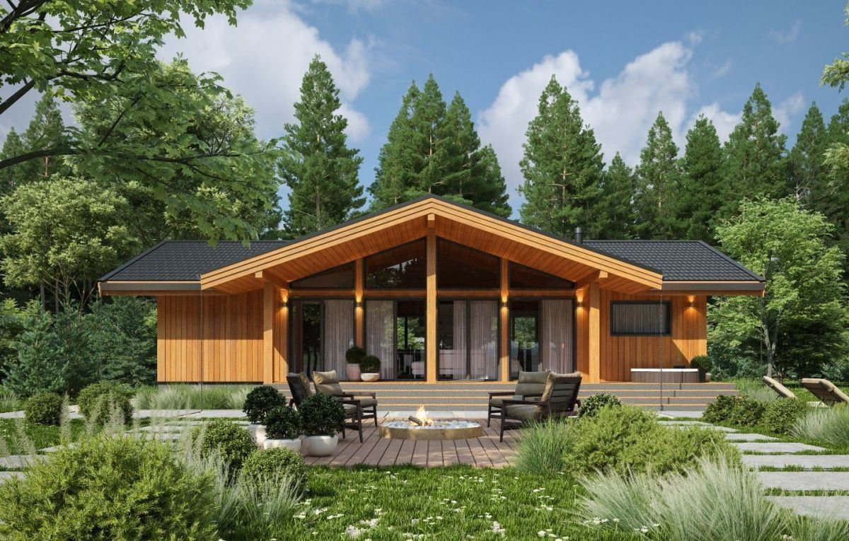 Построенная финская баня Санторини