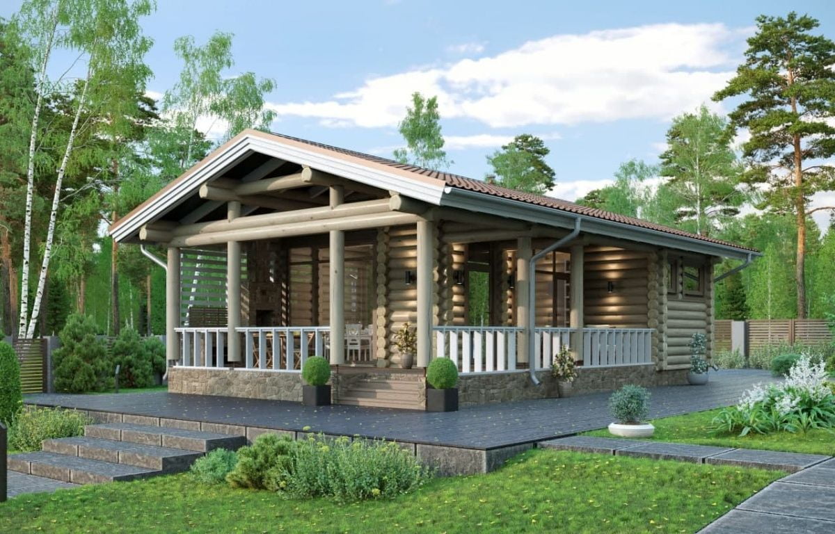 Финская баня из бревна Лахти