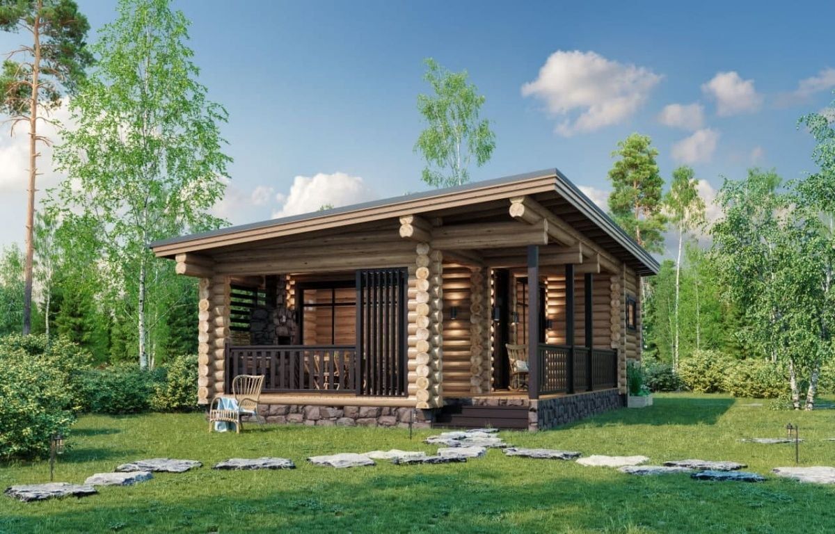 Финская баня из бревна Реймс