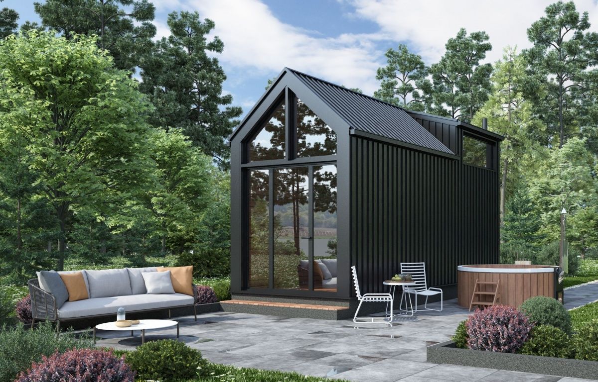 Модульная баня Barn Panorama Classic (7х2,4)