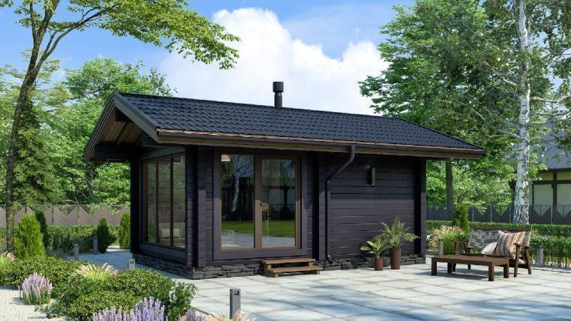 Финская баня из бруса Портленд